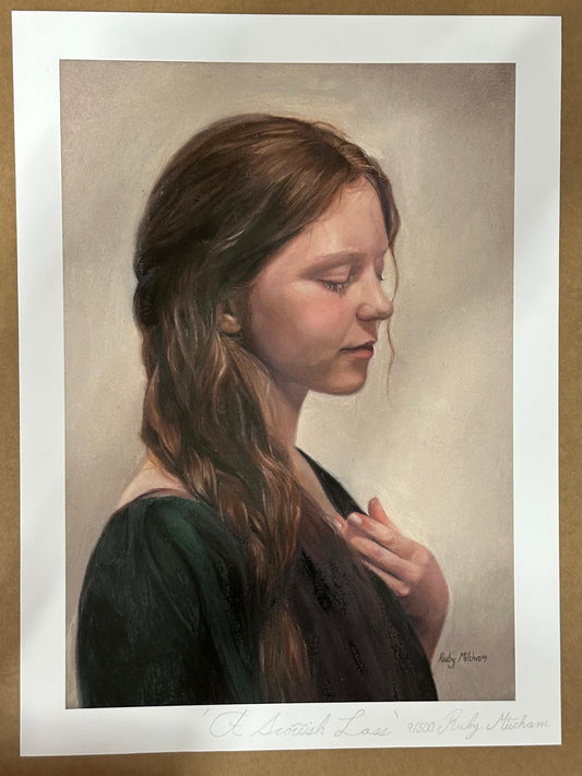 A Scottish Lass - Limited edition, signed and numbered giclee print