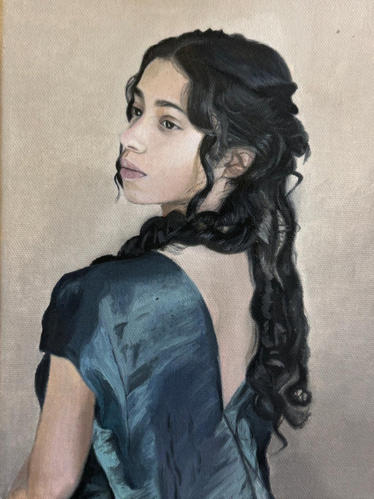 Self Portrait at 16 - Original Oil Painting